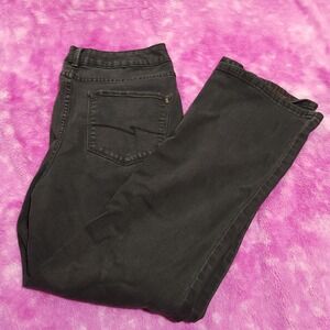 Lee Modern Series Jeans Women's 16M Mid Rise Curvy Fit Bootcut Black Denim